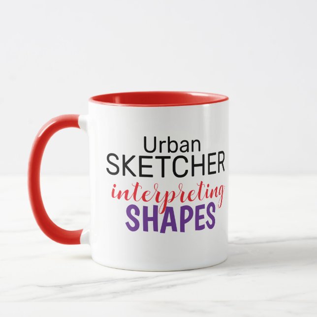 Caneca Urban Sketcher Interpretando Formas! (Esquerda)