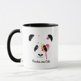 Caneca Ursa de Coração Panda Personalizada
