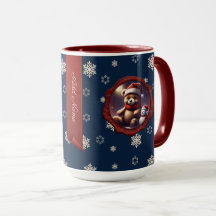 Ursinho de Natal - Amigo Personalizado Banner Azul