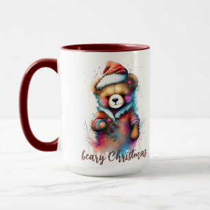 Caneca Ursinho de Natal com o Natal do Beary Santa Hat