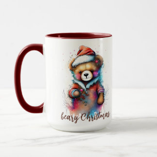Caneca Ursinho de Natal com o Natal do Beary Santa Hat