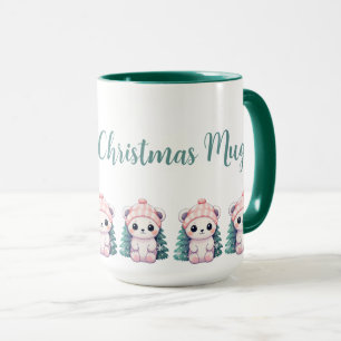 Caneca Ursinho de Natal Personalizado