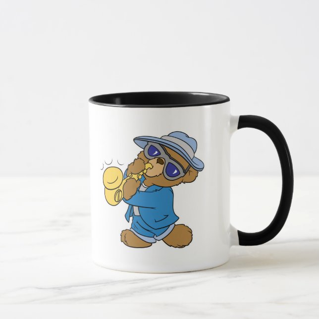 Caneca Urso Blues saxaphone Jazz (Direita)