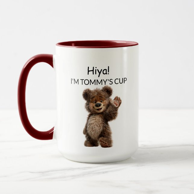 Caneca Urso Bonito Acenando (Esquerda)