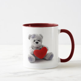 Caneca Urso cinza Com Coração