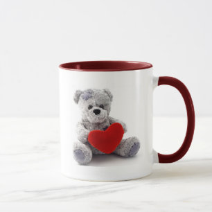 Caneca Urso cinza Com Coração