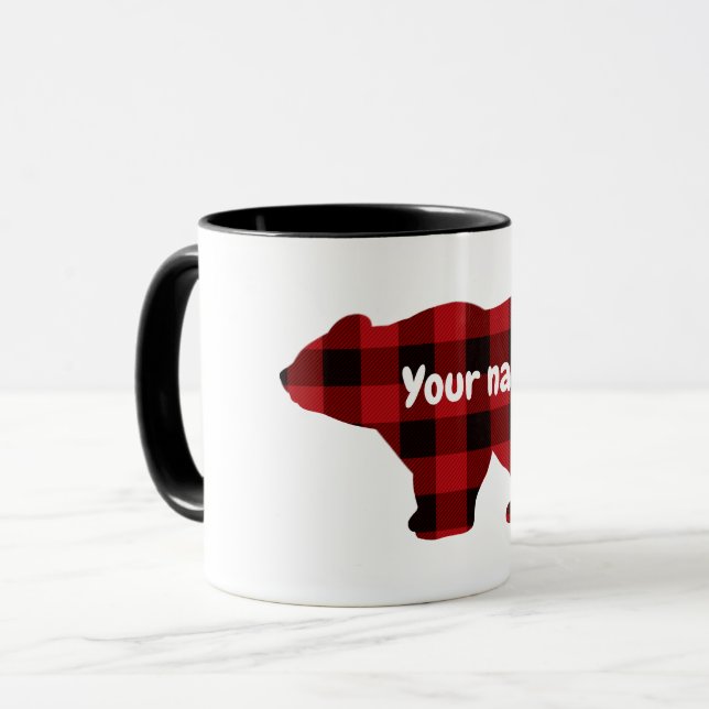 Caneca Urso clássico do país - personalizável (Frente Esquerda)