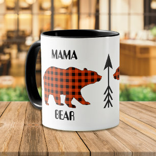 Caneca Urso da Mãe Xadrez de Buffalo