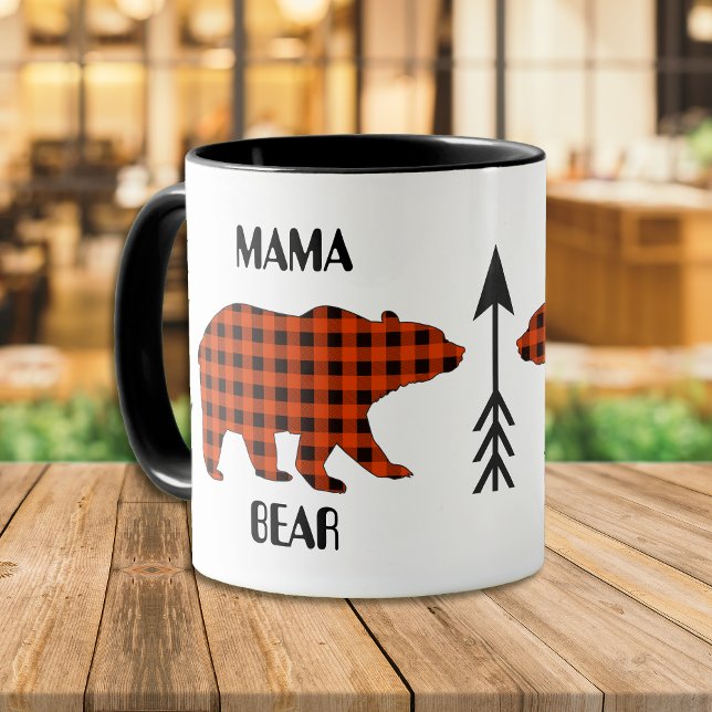 Caneca Urso da Mãe Xadrez de Buffalo (Criador carregado)