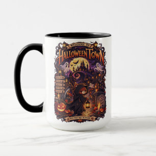 Caneca Urso da Morte Arte da Cidade do Halloween