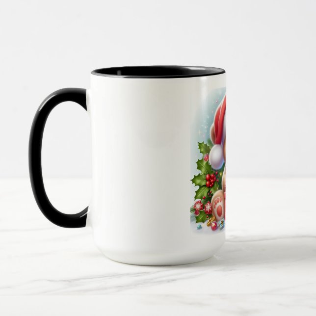Caneca Urso de Cana de Açúcar de Natal – Adorável Ursinho (Esquerda)