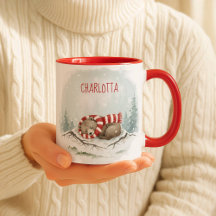 Caneca Urso de Inverno Personalizada – Design de A
