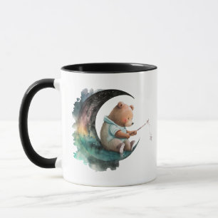 Caneca Urso de Teddy Bonito na Lua, Urso de Cartoons Empu