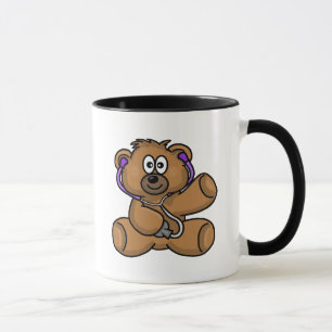 Caneca Urso de Teddy com Stethoscope Personalizar Mug de 