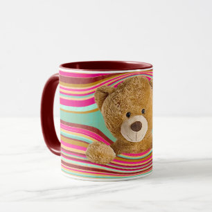Caneca Urso De Teddy Em Estrias