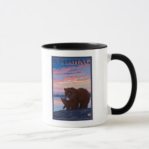 Caneca Urso e poster de viagens de CubWyomingVintage