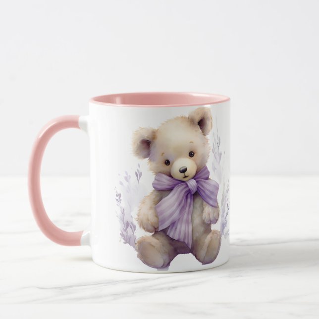 Caneca Urso Gentil Coração Bondoso - Design Urso F (Esquerda)