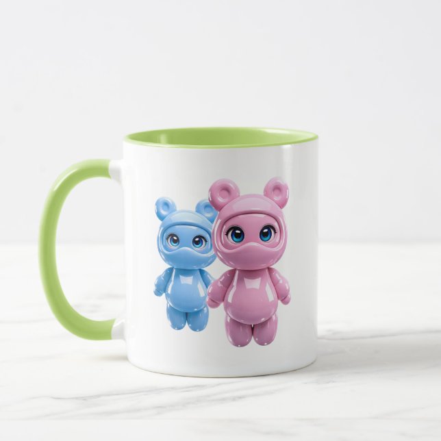 Caneca Urso Glossy Kawaii Duo (Esquerda)