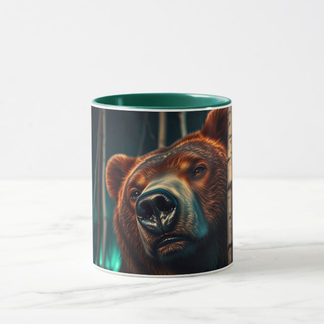 Caneca Urso Grizzly, Pássaros e Arte Aurora (Centro)