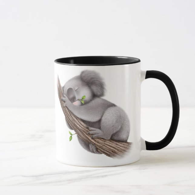 Caneca Urso Koala Cute Dormindo (Direita)