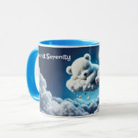 Urso mágico, sonhadora, noite pastel, arte azul
