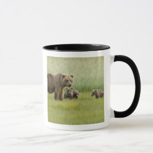 Caneca Urso Pardo do Alasca e três filhotes, Ursus