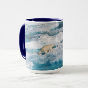 Caneca Urso Polar caminhando no Mar
