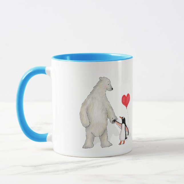 Caneca Urso polar e pinguim "ama-te" (Esquerda)