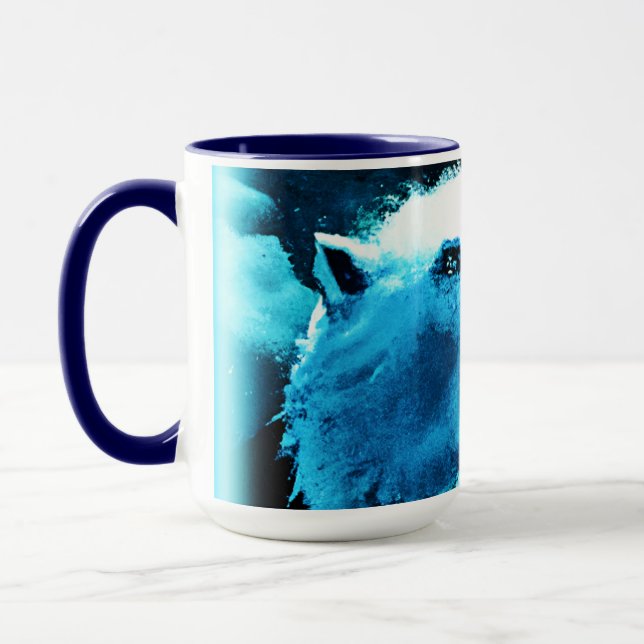 Caneca "Urso Polar Irritado" - Pintura Bonita. Comprar Ag (Esquerda)