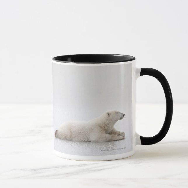Caneca Urso polar que coloca em um lago do gelo (Direita)