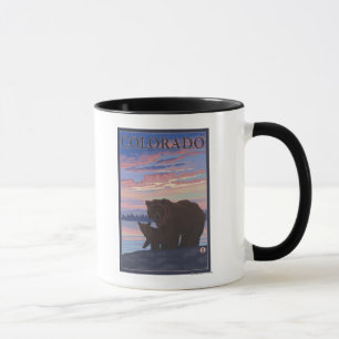 Caneca Urso preto e CubColorado