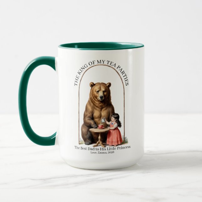 Caneca Urso Tom Verde Do Rei das Minhas Festas de  (Esquerda)