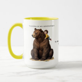 Caneca Urso Two Tone Amarelo Rei das Minhas Aventu
