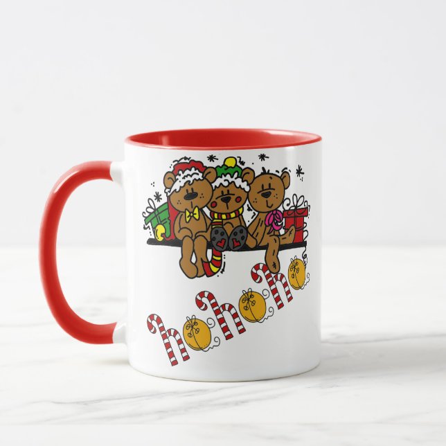 Caneca Ursos de Natal Castanho (Esquerda)