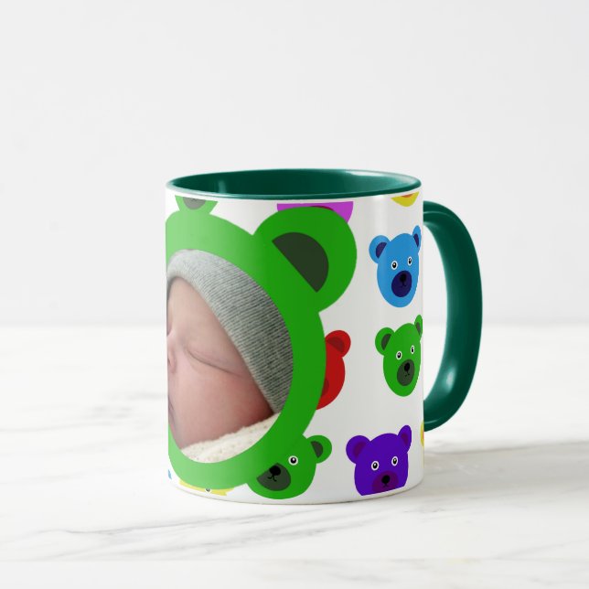 Caneca Ursos em Verde (Frente Esquerda)
