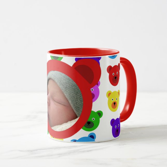 Caneca Ursos em Vermelho (Frente Esquerda)