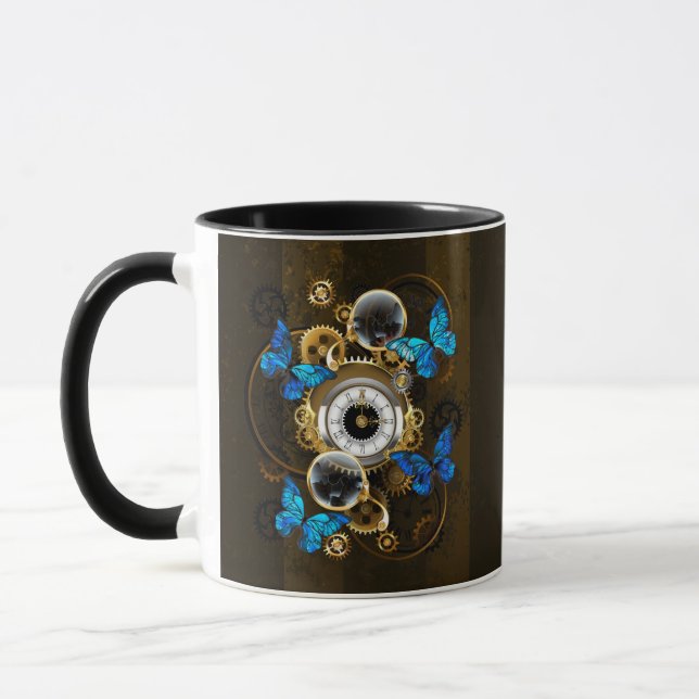Caneca Ursos-galos e Borboletas Azuis (Esquerda)