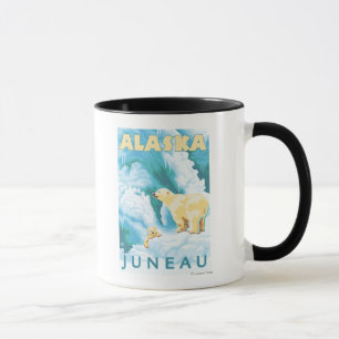 Caneca Ursos Polares e Cubo - Juneau, Alasca