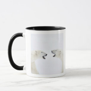 Caneca Ursos polares que estão na neve após o jogo