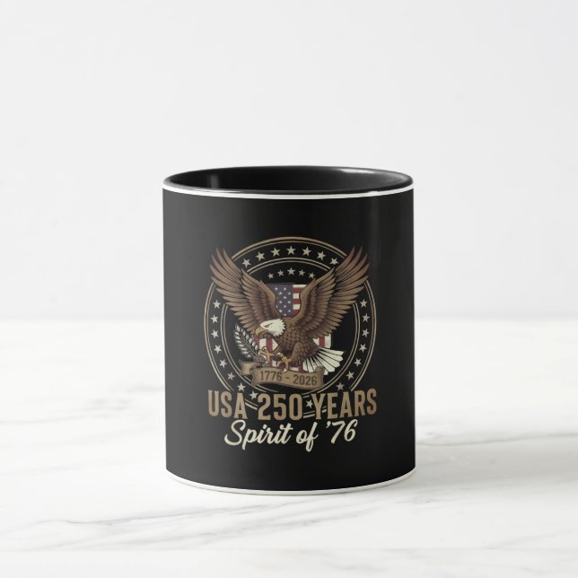 Caneca USA 250th Anniversary – America 1776–2026 (Centro)