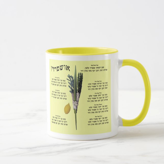 Caneca Ushpizin & Arba Minim (4 espécies) (Direita)