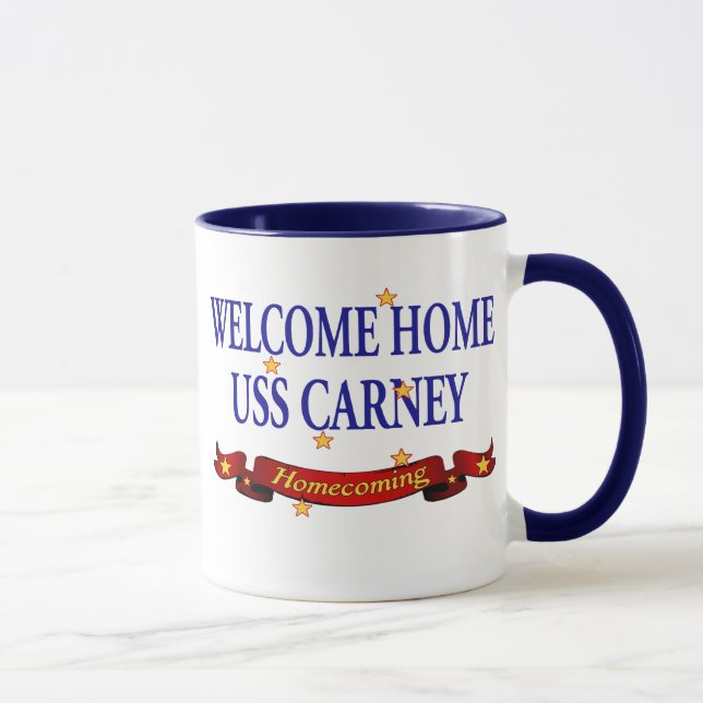 Caneca USS Home bem-vindo Carney (Direita)