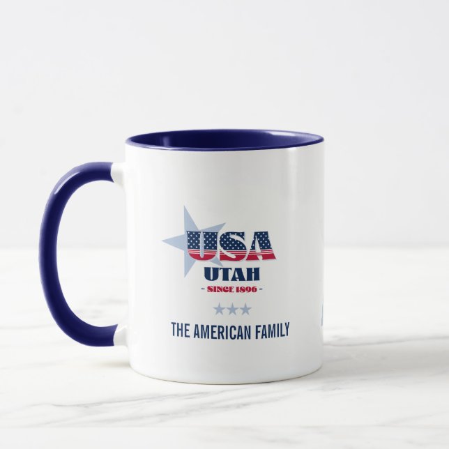 Caneca Utah EUA 1896 Personalizado (Esquerda)