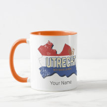 Utrecht Países Baixos Mapa Holandês Vintage Souven