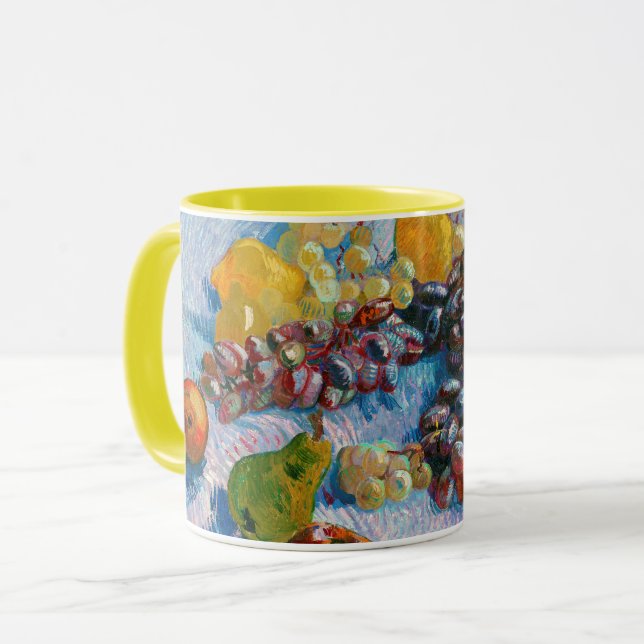 Caneca Uvas, limões, peras e maçãs, Van Gogh (Frente Esquerda)