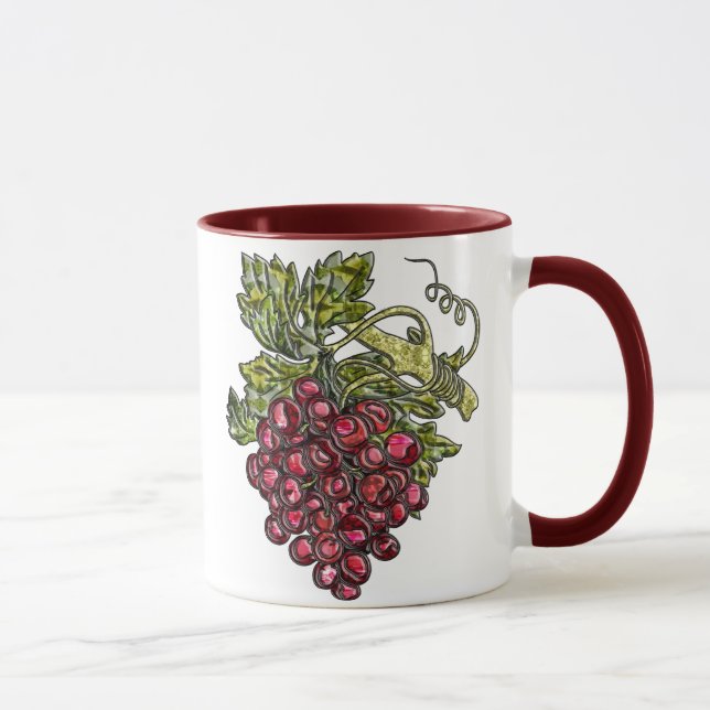 Caneca Uvas vermelhas (Direita)