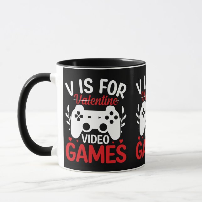 Caneca V é para Videos games com Namorados cruzado (Esquerda)