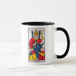 Caneca V o papa, cartão de Tarot