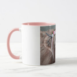 Caneca Vaca das Terras Altas com Coroa Rosa e Branca