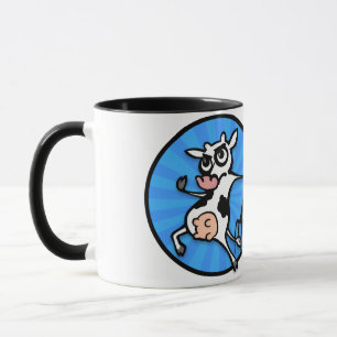 CANECA VACA DE CARTÃO NEGRA E CANA BRANCA